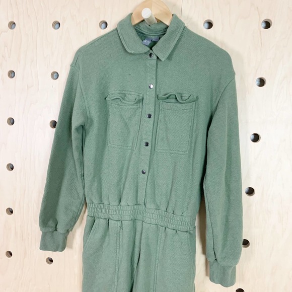 Sweaty Betty Women's Nestle Up Boilersuit Jumpsuit in Moss Green Size 8 Medium - Picture 3 of 8